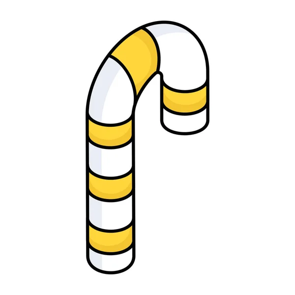 一个漂亮的糖果手杖设计图标 — 图库矢量图片