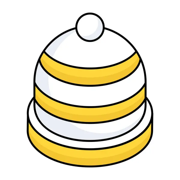 Une Belle Icône Design Chapeau Noël — Image vectorielle