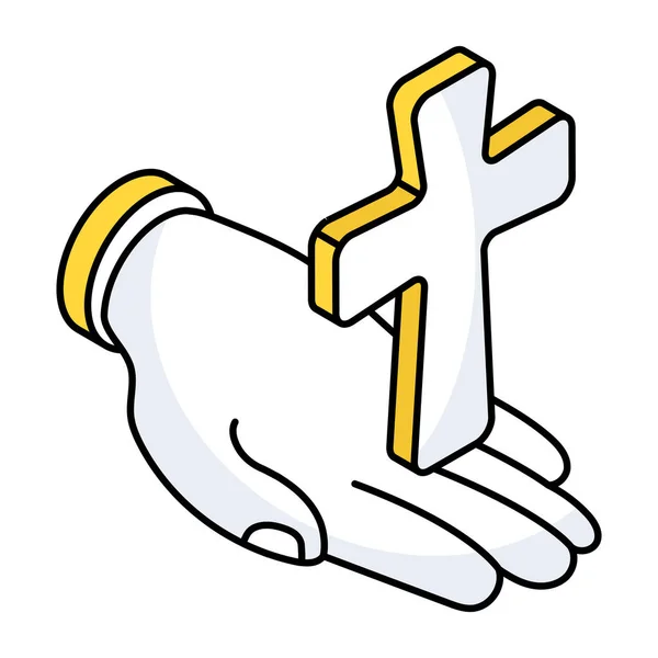 Преміум Значок Завантаження Католицького Знаку — стоковий вектор