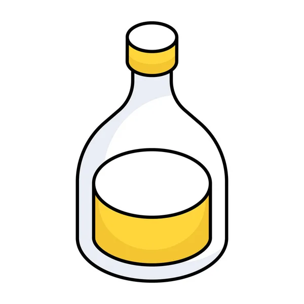 Icono Diseño Moderno Botella Vino — Vector de stock