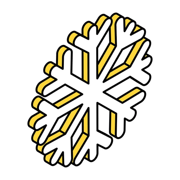 Moderne Design Ikone Der Schneeflocke — Stockvektor