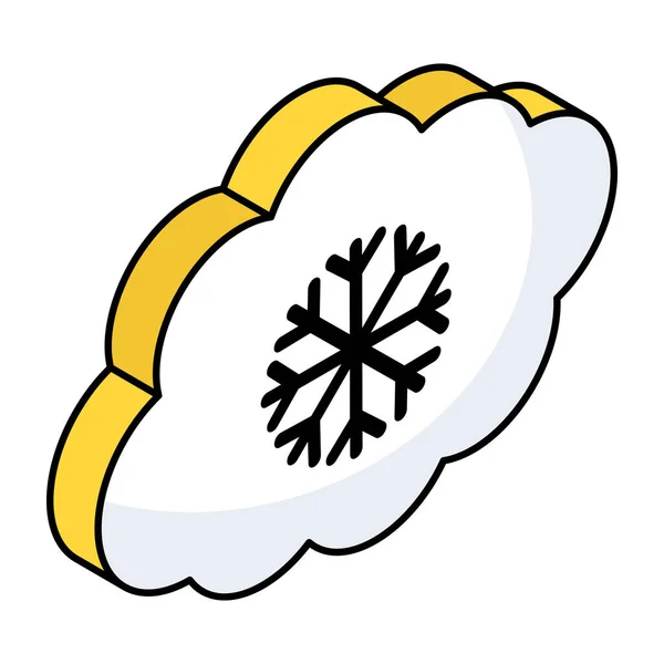 Икона Современного Дизайна Снегопада — стоковый вектор