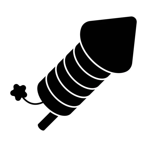 Moderní Designová Ikona Ohnivé Rakety — Stockový vektor