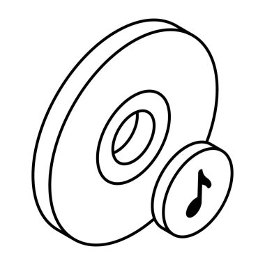 Müzik diskinin modern tasarım simgesi 