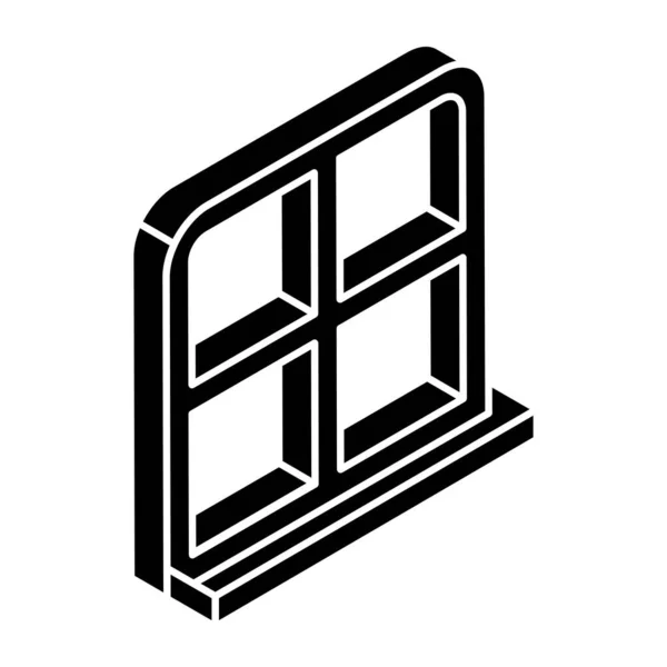 Icono Diseño Editable Ventana Semicircular — Vector de stock