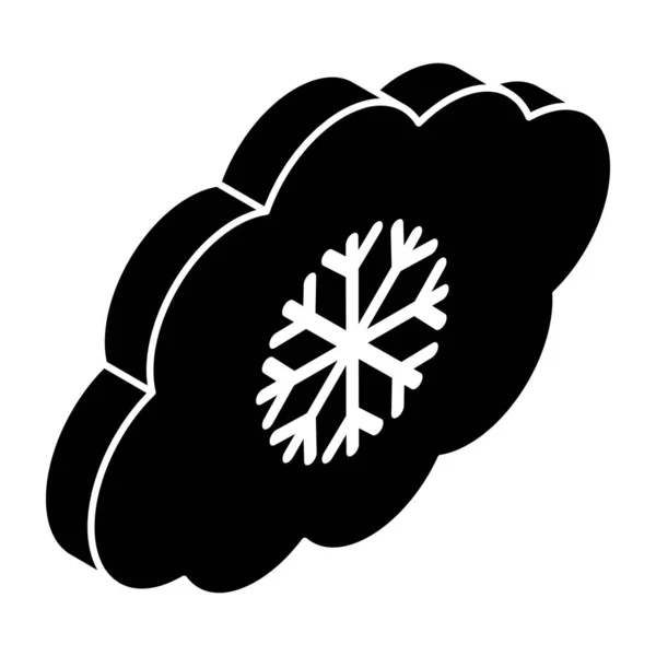 豪雪のモダンなデザインのアイコン — ストックベクタ