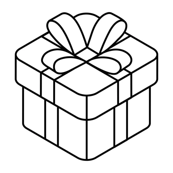 Icon Design Gift Box — Stock Vector