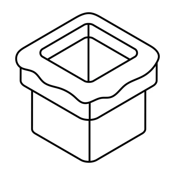垃圾箱的矢量设计 扁平图标 — 图库矢量图片
