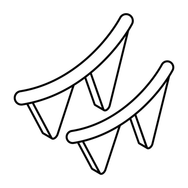 Ikona Ozdobného Doplňku Plochý Design Věnce — Stockový vektor