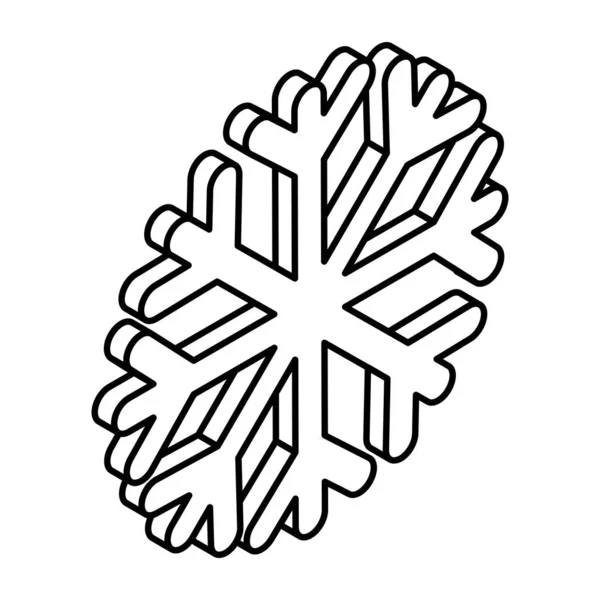 Moderne Design Ikone Der Schneeflocke — Stockvektor