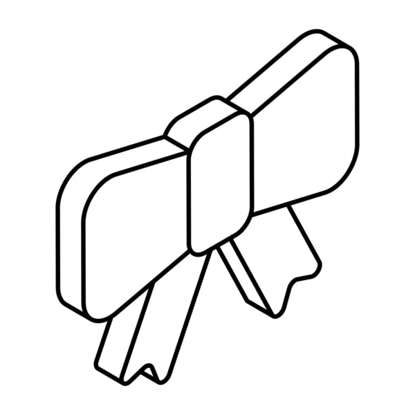 蝶ネクタイのトレンディなデザインのアイコン — ストックベクタ
