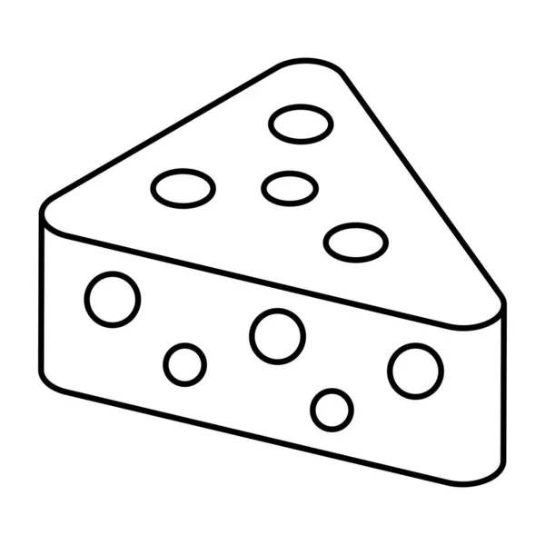 Іконка Дизайну Сирного Блоку — стоковий вектор