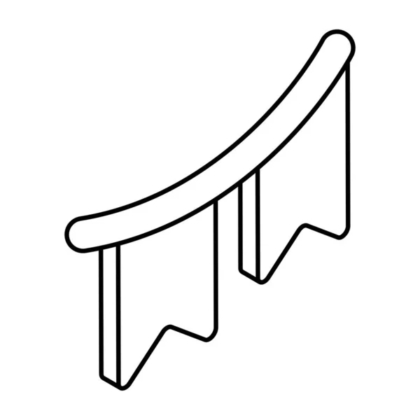Икона Декора Аксессуаров Плоский Дизайн Гирлянд — стоковый вектор