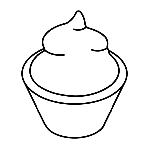 アイスクリームカップのアイコン 編集可能なベクトル — ストックベクタ