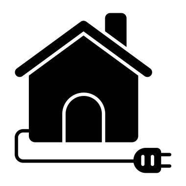 Modern design icon of electric home 