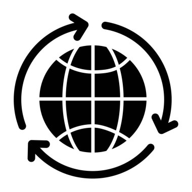 Küresel geri dönüşümün moda vektör tasarımı