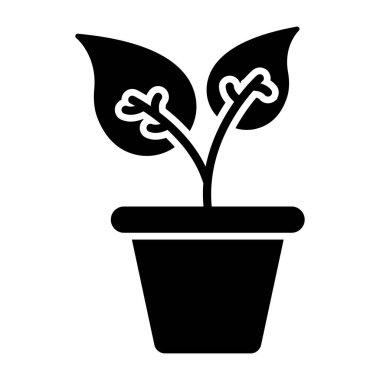 A premium download icon of potted plant 