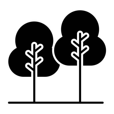 Modern design icon of trees