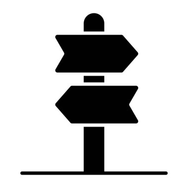Modern design icon of roadboard 