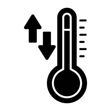 Modern design icon of temperature fluctuation 