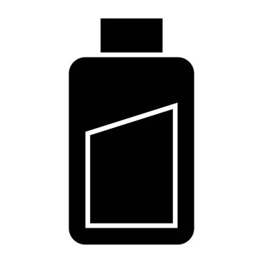 Glyph design icon of electric battery
