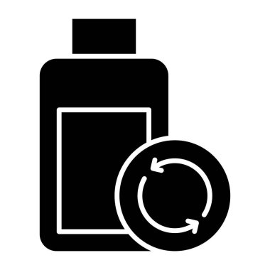 Filled design icon of battery refresh 