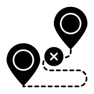 An design of no route, solid vector 