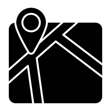 Modern design icon of online map