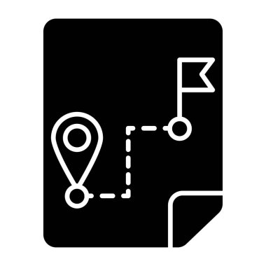 Trendy design icon of destination 