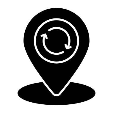 Unique design icon of location update 