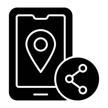 Premium design icon of share mobile navigation 