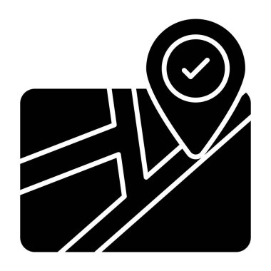 Modern design icon of online map