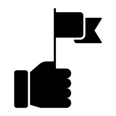 A unique design icon of waving flag