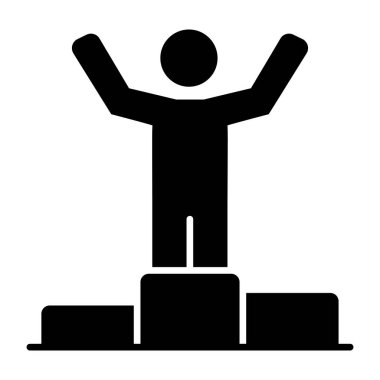 Creative design icon of successful person 