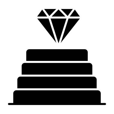 Solid Vector design of diamond 