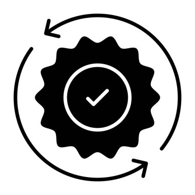 Modern design icon of verified badge 