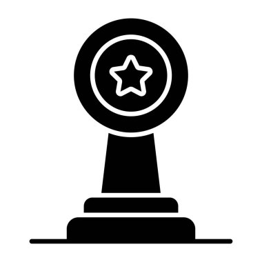 Solid design icon of star award