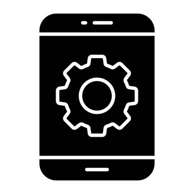 Modern design icon of mobile setting 