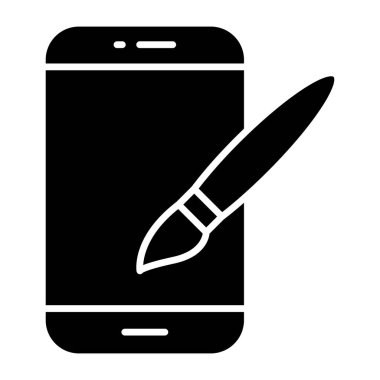 Trendy design icon of mobile app design 