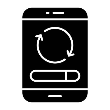 Modern design icon of mobile update 