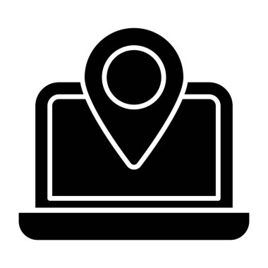 Unique design icon of online location 