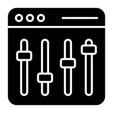 Online volume equalizer icon, editable vector 