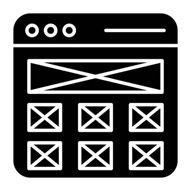 Trendy design icon of web wireframe 