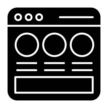 Web tasarımının moda tasarım simgesi 