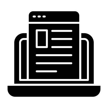 Unique design icon of online cv