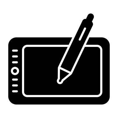      Editable filled design vector of graphic tablet 