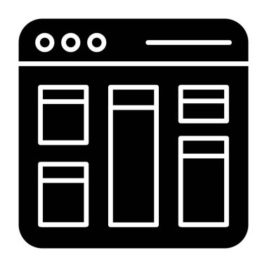 Web tasarımının moda tasarım simgesi 