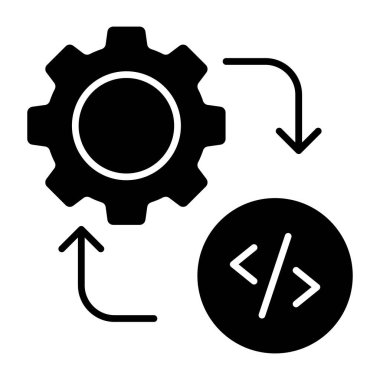 An icon design of coding development 