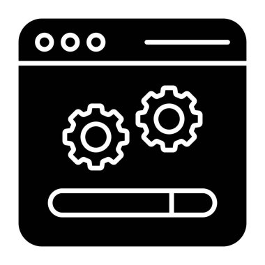 Web kurulumunun moda tasarım simgesi 