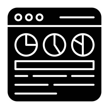 Conceptualizing solid design icon of web analytics 